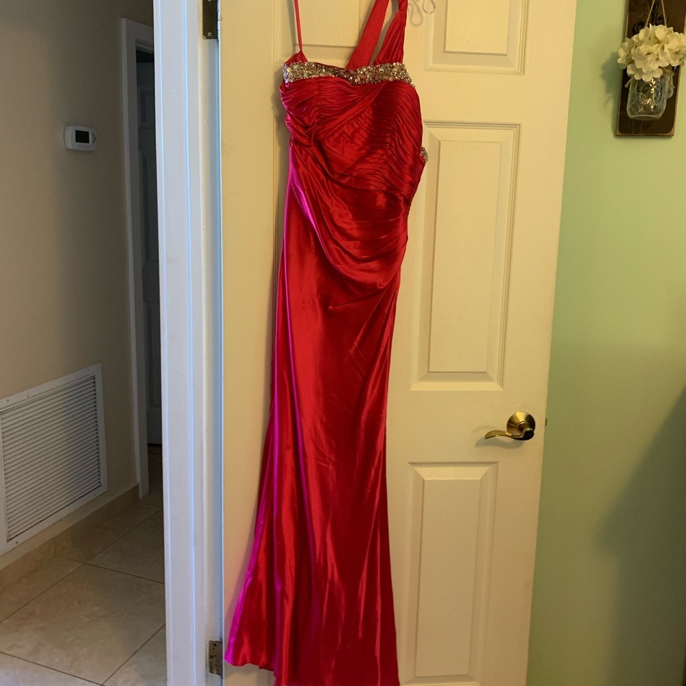 Jovani Hot pink embellished formal dress